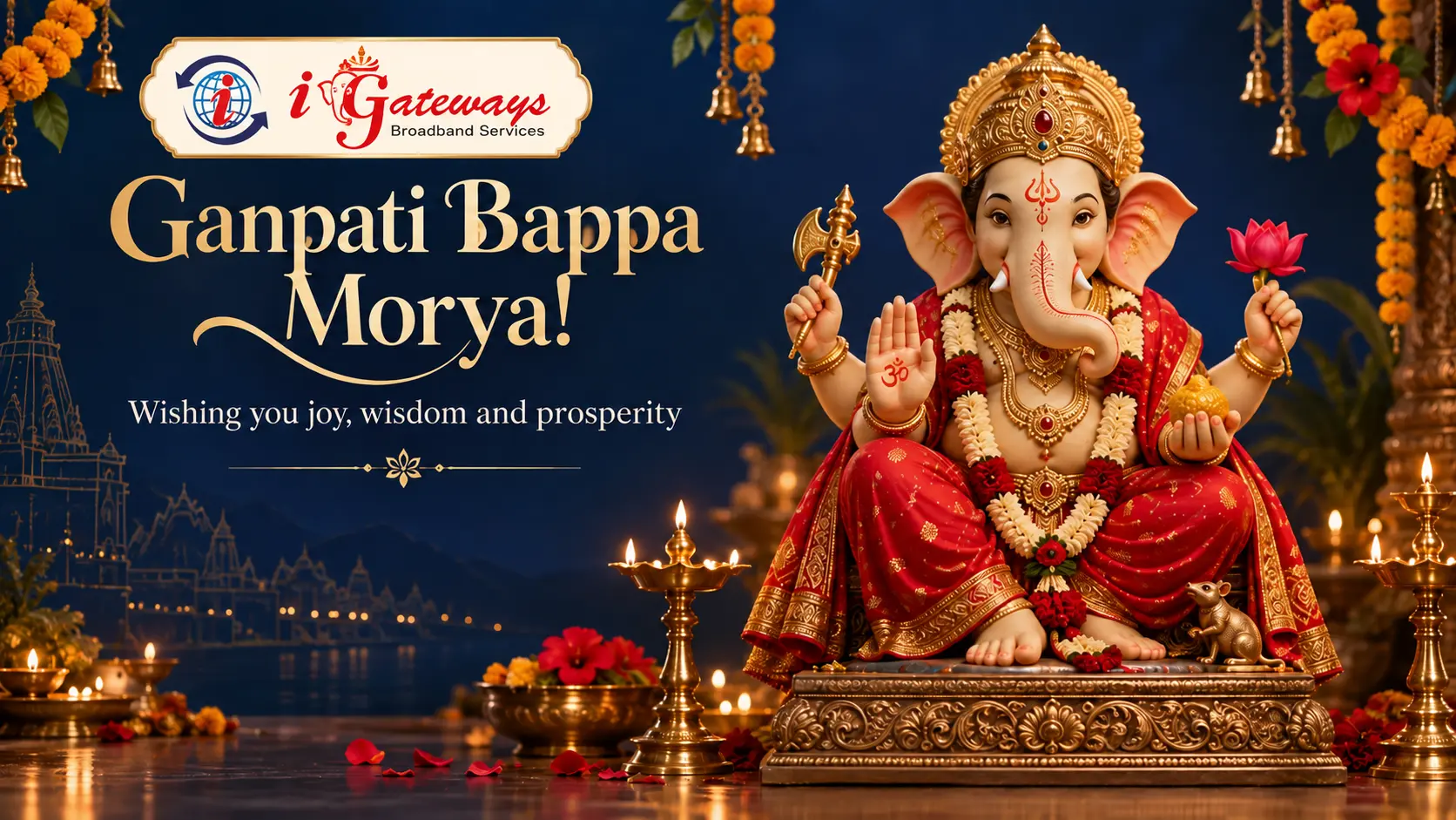 iGateways wishes you a happy Ganesh Chaturthi. Ganpati Bappa Morya!